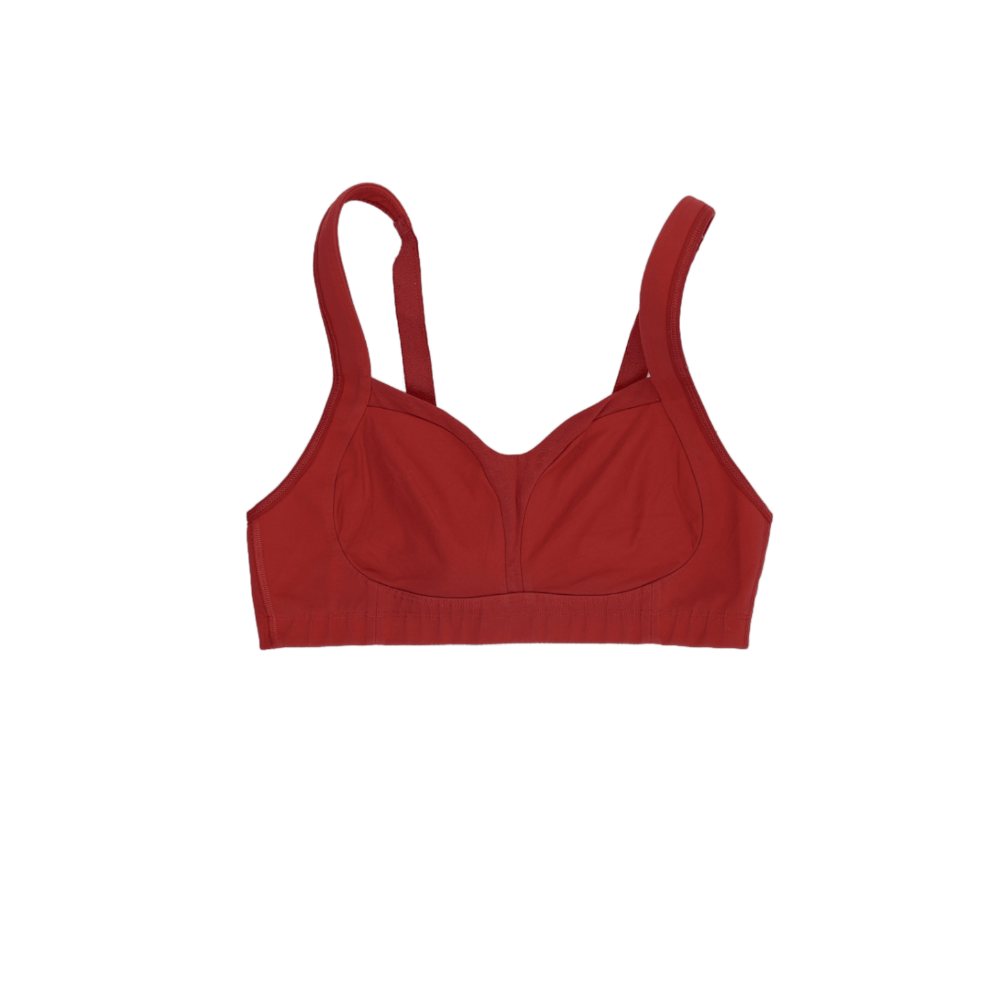 Lululemon Red Sports Bra Size 10 Cotton Blend Scoop Neck Adjustable
