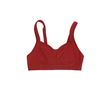 Lululemon Red Sports Bra Size 10 Cotton Blend Scoop Neck Adjustable