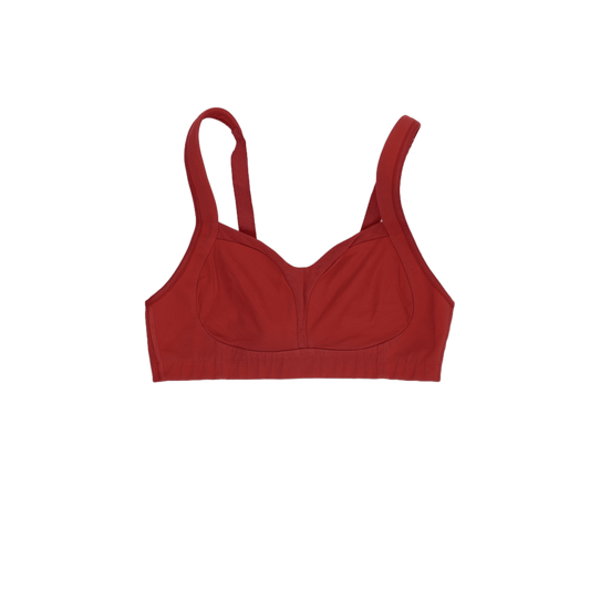 Lululemon Red Sports Bra Size 10 Cotton Blend Scoop Neck Adjustable