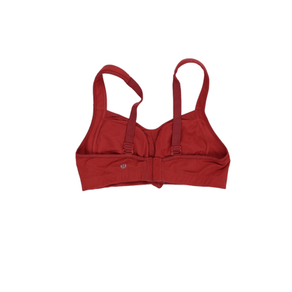 Lululemon Red Sports Bra Size 10 Cotton Blend Scoop Neck Adjustable