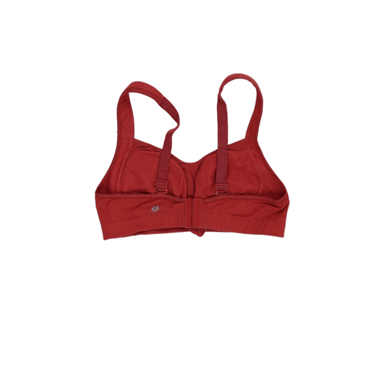 Lululemon Red Sports Bra Size 10 Cotton Blend Scoop Neck Adjustable