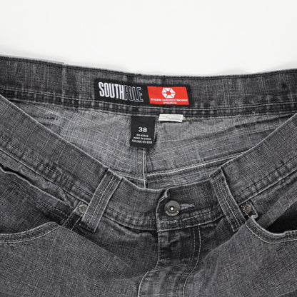 Southpole Vintage Black Denim Shorts 14 Inch Inseam Size 38 Cotton Blend