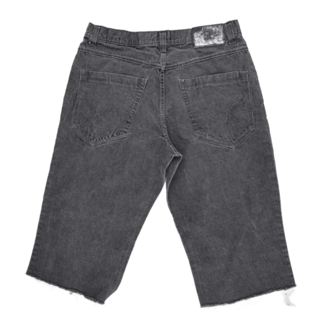 Southpole Vintage Black Denim Shorts 14 Inch Inseam Size 38 Cotton Blend