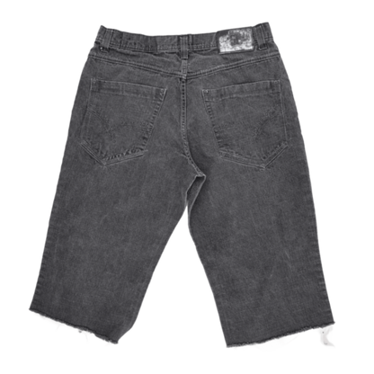 Southpole Vintage Black Denim Shorts 14 Inch Inseam Size 38 Cotton Blend