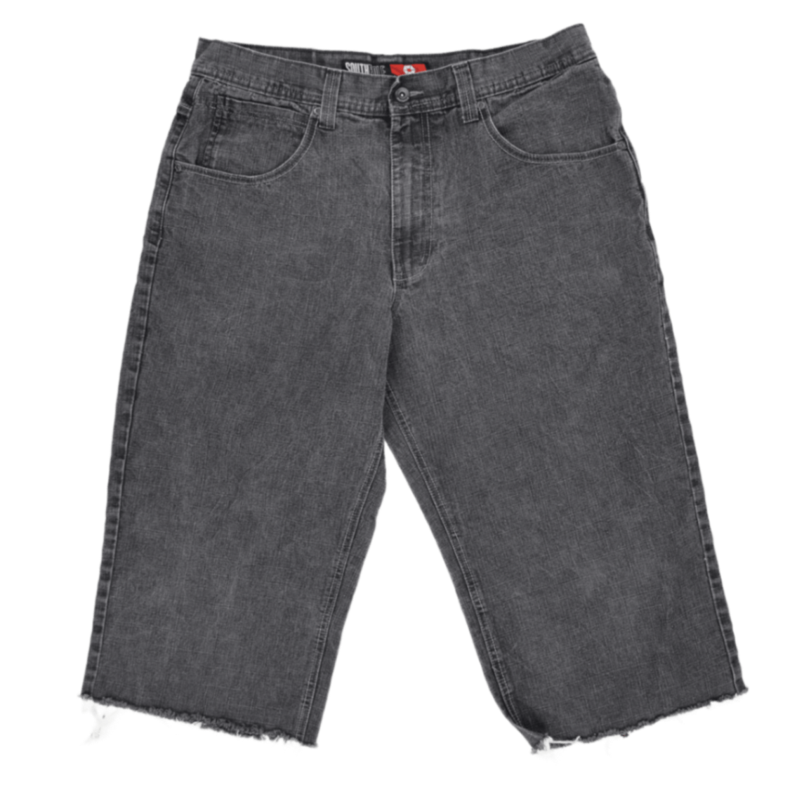 Southpole Vintage Black Denim Shorts 14 Inch Inseam Size 38 Cotton Blend
