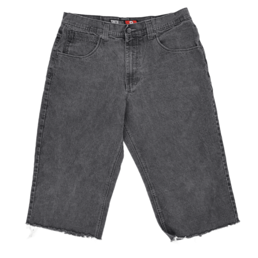 Southpole Vintage Black Denim Shorts 14 Inch Inseam Size 38 Cotton Blend