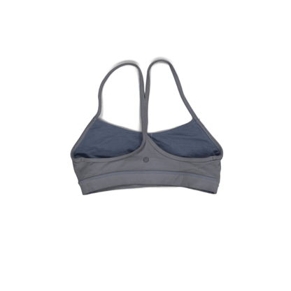 Lululemon Grey Racerback Sports Bra Size 8 Nylon Blend