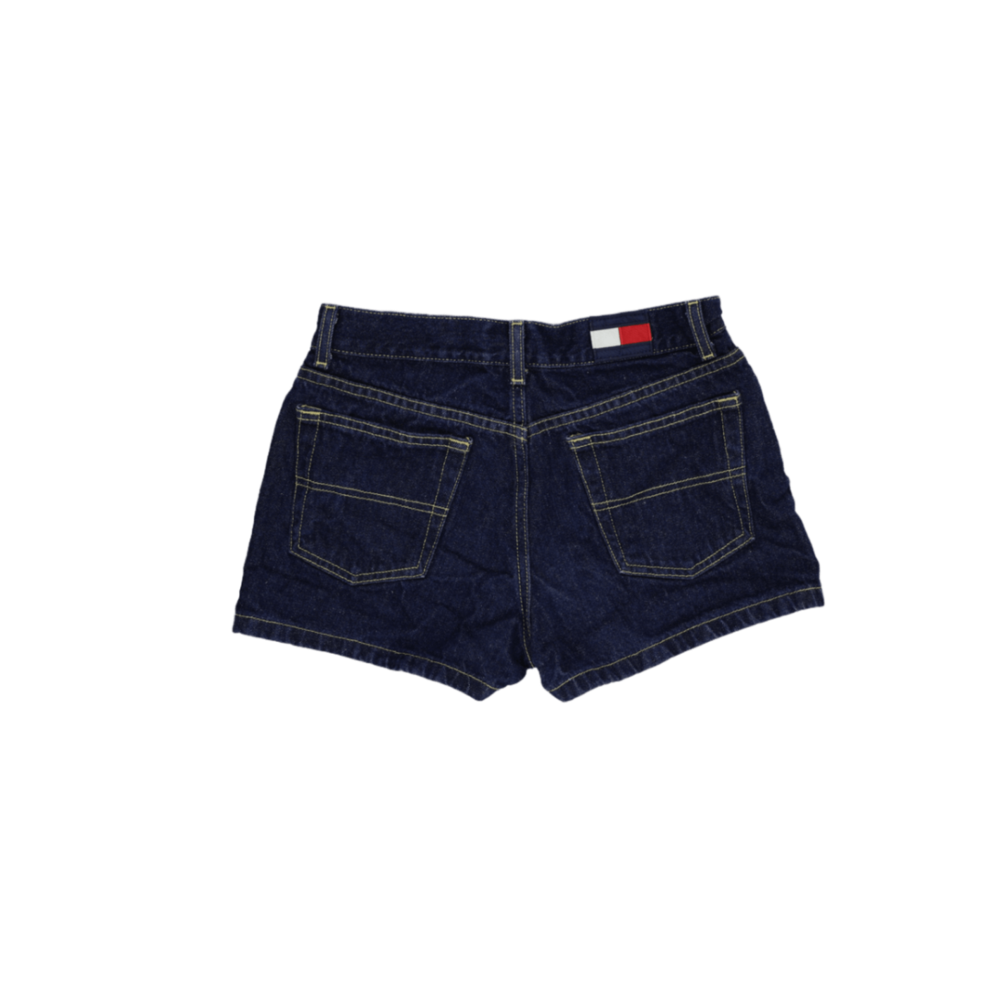 Tommy Jeans Vintage Dark Blue Denim Shorts 25W 100 Cotton Womens