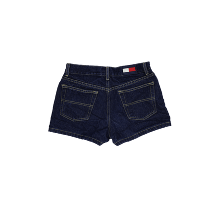 Tommy Jeans Vintage Dark Blue Denim Shorts 25W 100 Cotton Womens