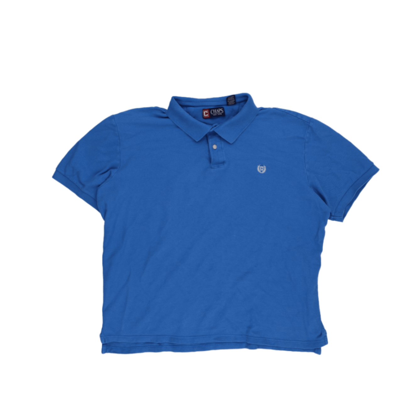 Chaps Men's Blue Cotton Classic Polo Shirt Size XL