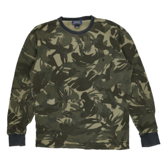 Polo Ralph Lauren Green Camouflage Cotton Crew Neck Sweatshirt XL