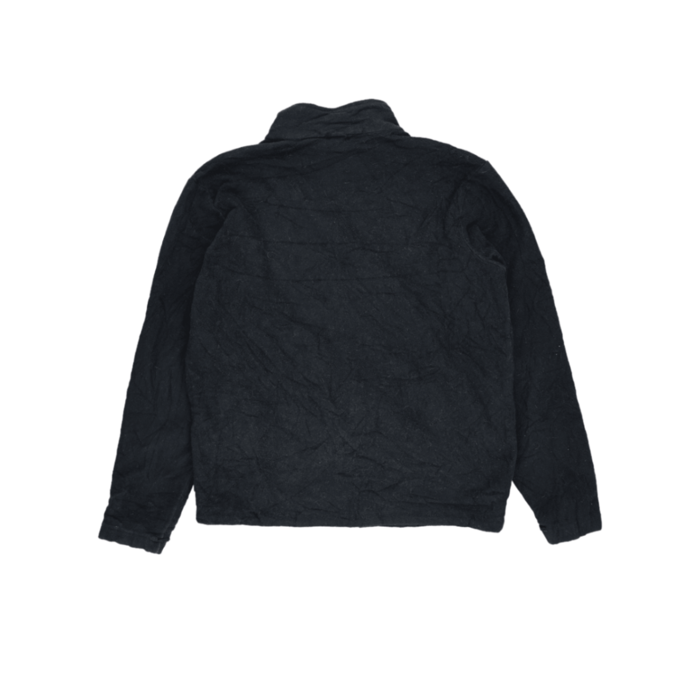Jack Wolfskin Full Zip Fleece Jacket Black Large 100% Polyester High Neck