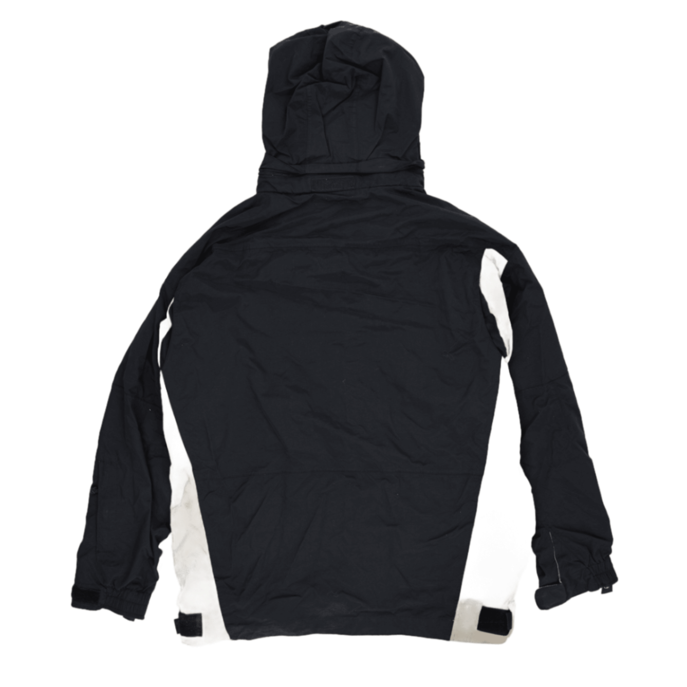 Kappa Vintage Black Hooded Jacket Large Nylon Mens Outerwear