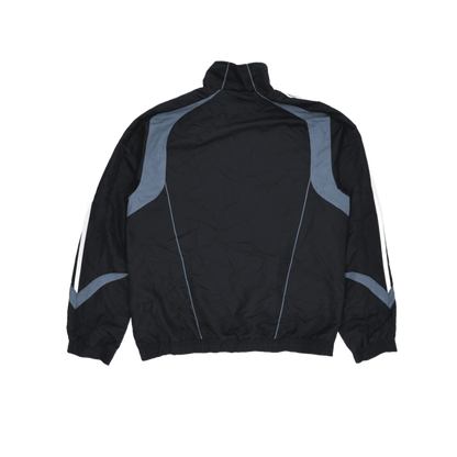 adidas Black Track Jacket Men's Size L Polyester Vintage Stand Collar