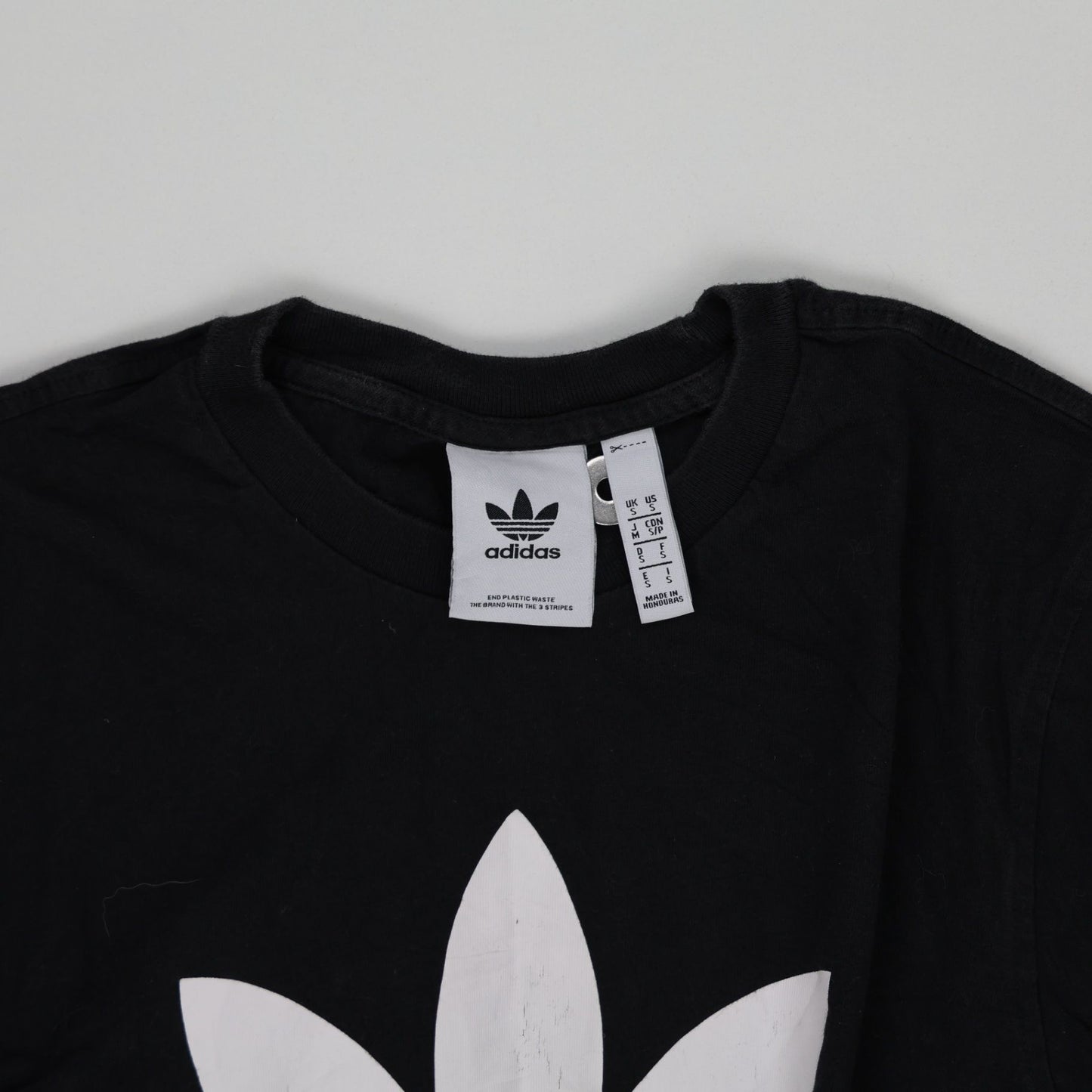 adidas Originals Black Trefoil Logo T-shirt Men's Size S Cotton Crew Neck Casual