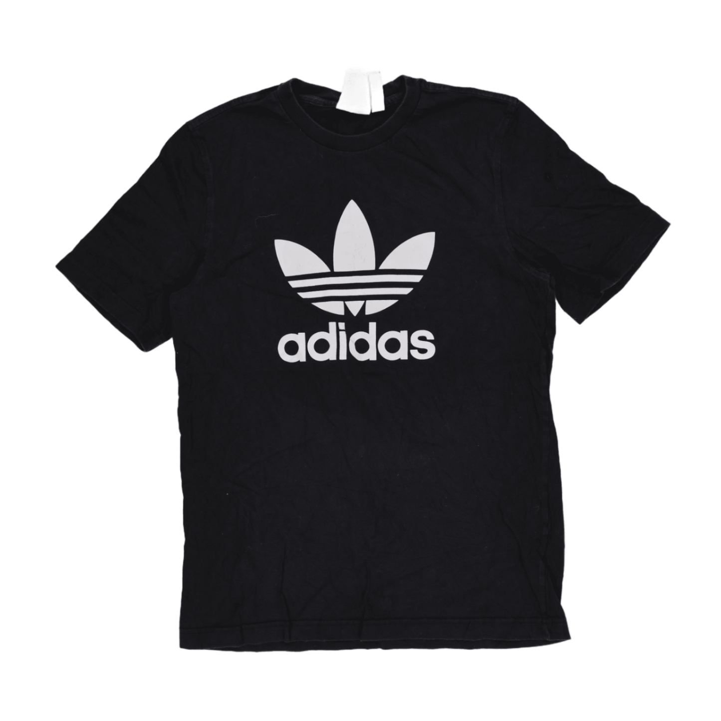 adidas Originals Black Trefoil Logo T-shirt Men's Size S Cotton Crew Neck Casual