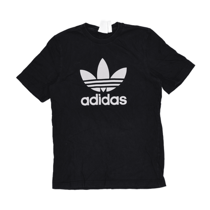 adidas Originals Black Trefoil Logo T-shirt Men's Size S Cotton Crew Neck Casual