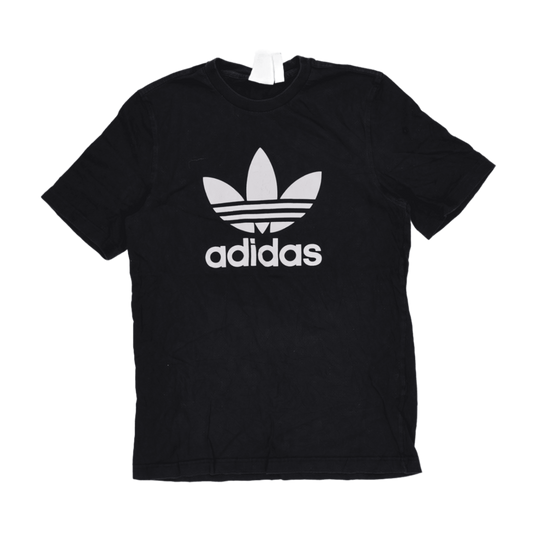 adidas Originals Black Trefoil Logo T-shirt Men's Size S Cotton Crew Neck Casual