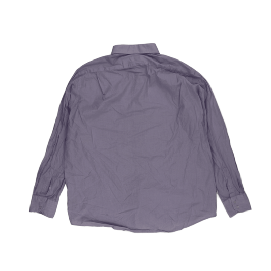 Lacoste Lilac Cotton Button Up Long Sleeve Shirt Size 46 Large Vintage