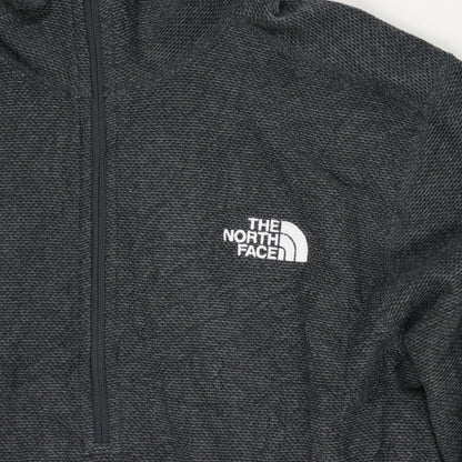 The North Face Men's Charcoal Pullover Fleece Jumper Size M Polyester Funnel Neck