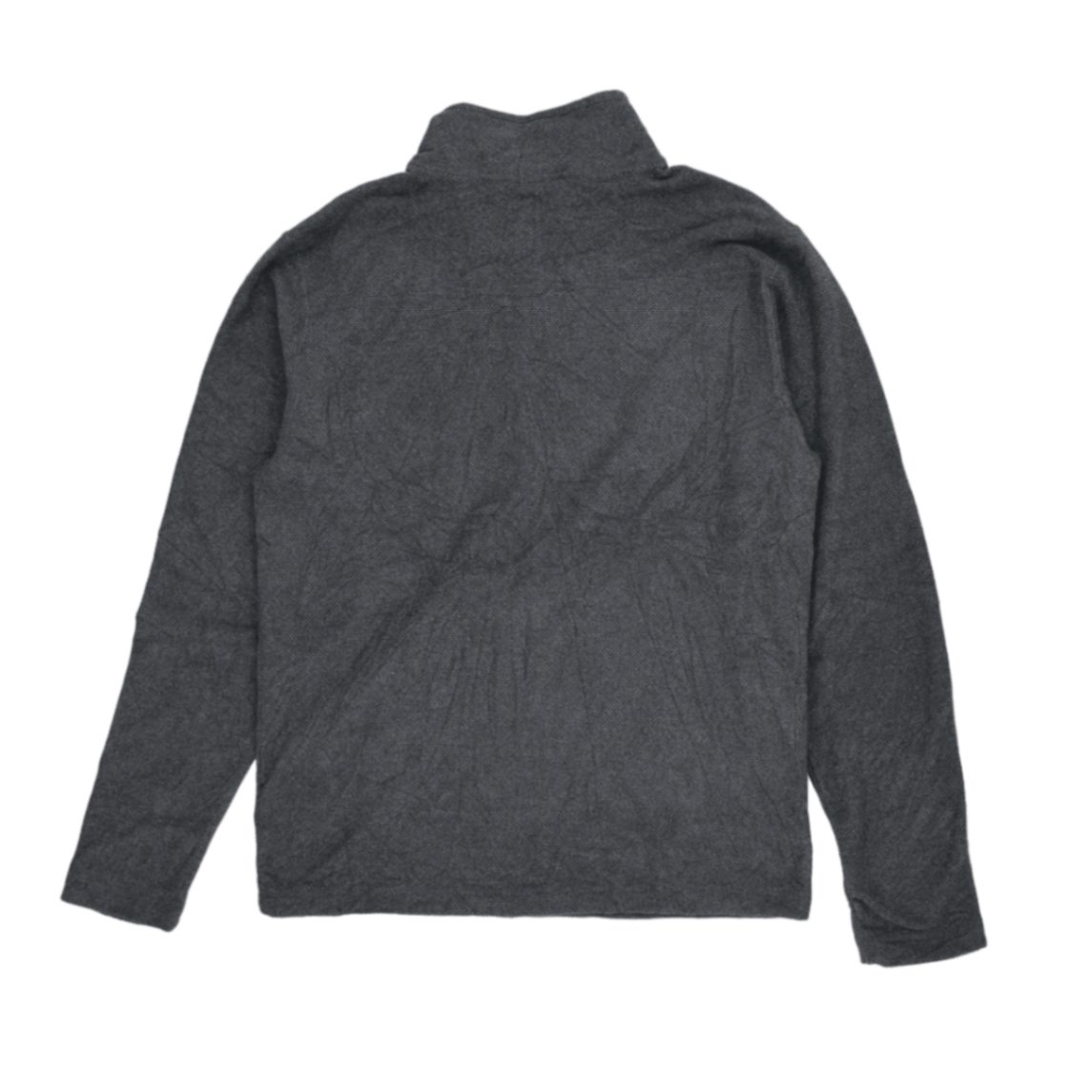 The North Face Men's Charcoal Pullover Fleece Jumper Size M Polyester Funnel Neck