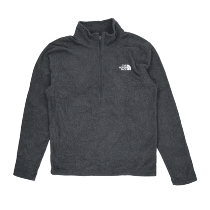 The North Face Men's Charcoal Pullover Fleece Jumper Size M Polyester Funnel Neck