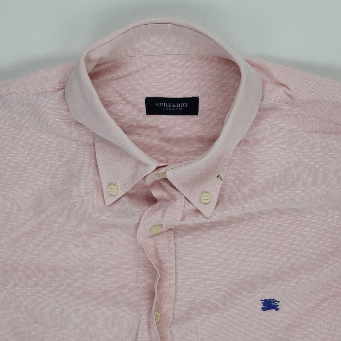 Burberry Pink Cotton Button Down Shirt Men Medium
