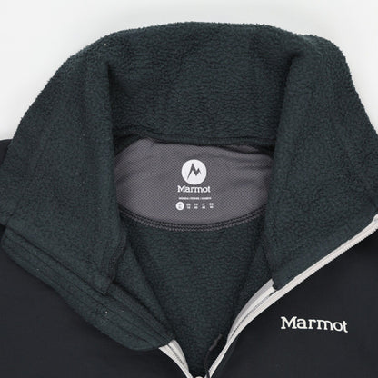 Marmot Women's Black Fleece Full Zip Outdoor Jacket UK 10 Polyester Fleece High Neck