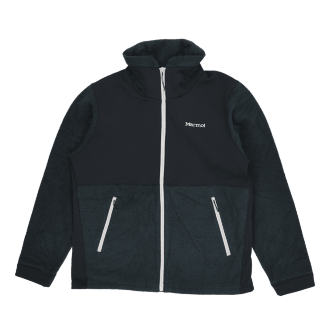 Marmot Women's Black Fleece Full Zip Outdoor Jacket UK 10 Polyester Fleece High Neck