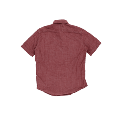 Polo Ralph Lauren Classic Fit Red Short Sleeve Shirt Size Small Linen Blend Casual