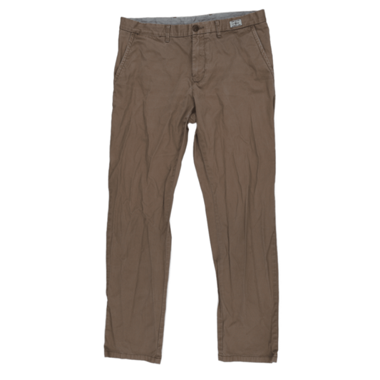 Tommy Hilfiger Beige Cotton Chino Trousers 34 32 Size Large