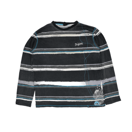 Rip Curl Men's Long Sleeve T-Shirt Black XL Cotton Blend Crew Neck Casual