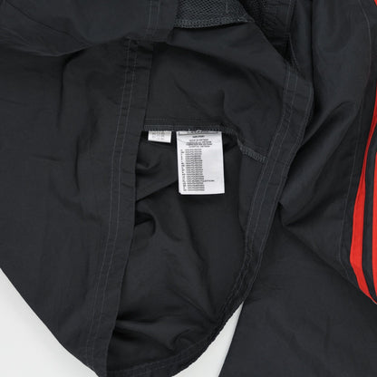 adidas Black Red Track Jacket Men's Small Polyester High Neck