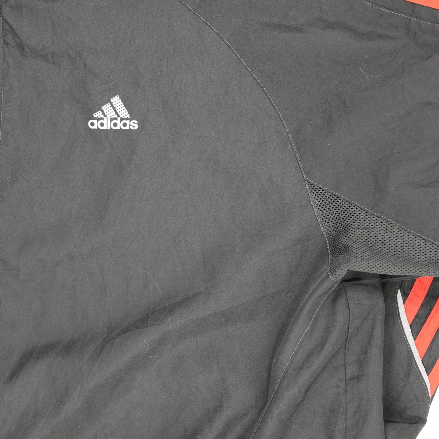 adidas Black Red Track Jacket Men's Small Polyester High Neck
