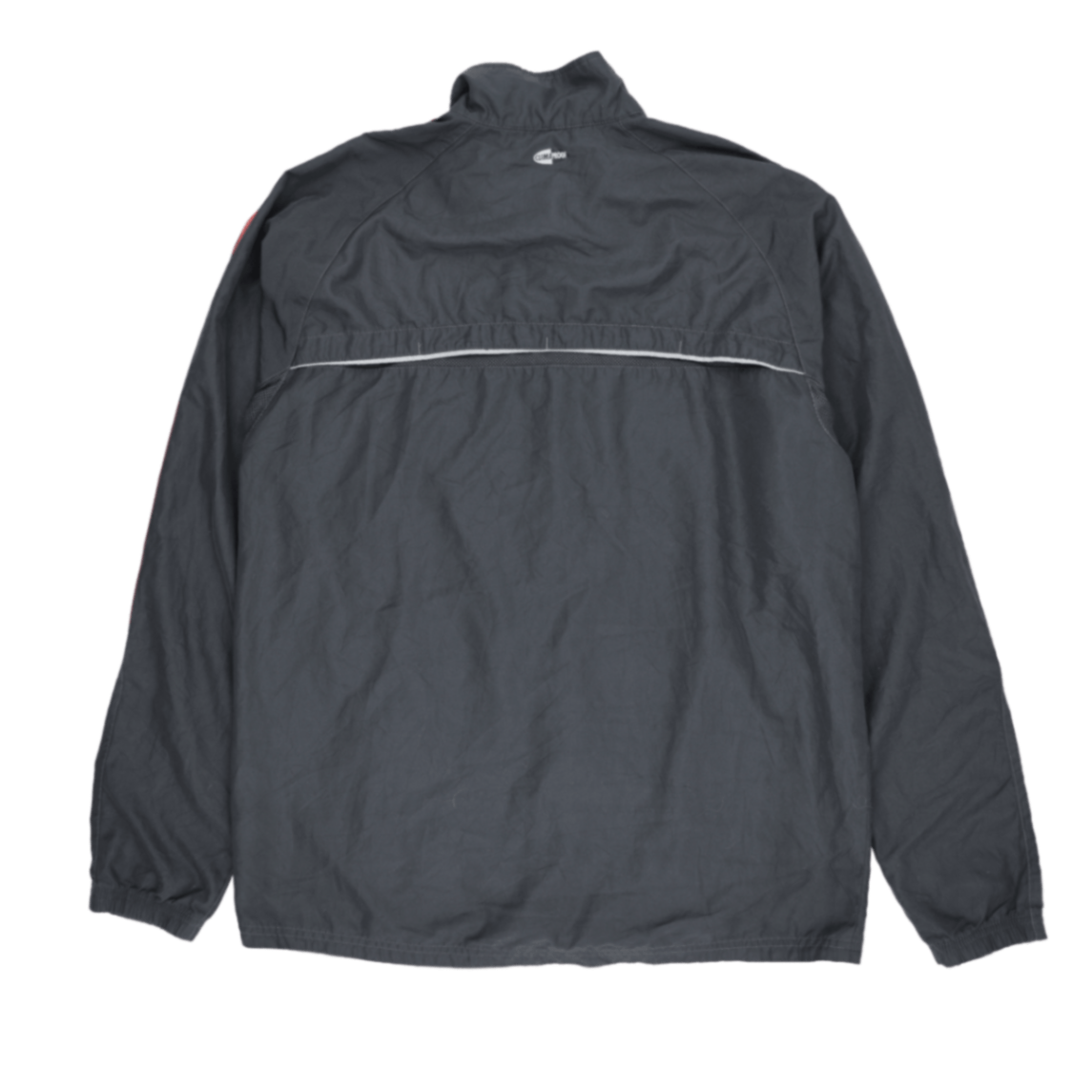adidas Black Red Track Jacket Men's Small Polyester High Neck