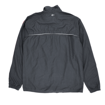 adidas Black Red Track Jacket Men's Small Polyester High Neck