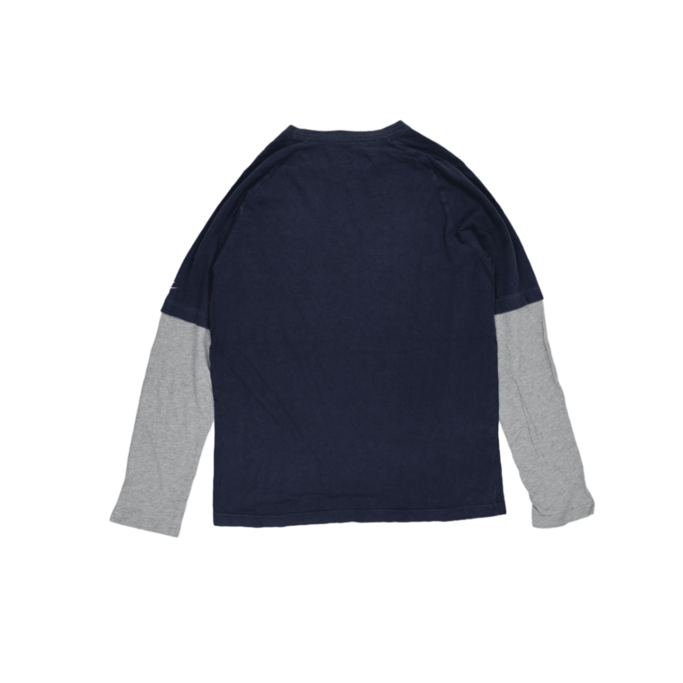 Nike 1972 Long Sleeve T-Shirt Navy Grey Medium Cotton Casual Crew Neck