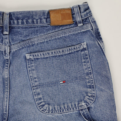 Tommy Hilfiger Vintage Denim Shorts Blue 32 Inch Waist 11 Inch Inseam Casual Cotton