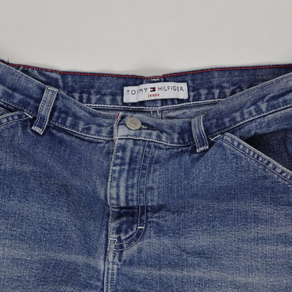Tommy Hilfiger Vintage Denim Shorts Blue 32 Inch Waist 11 Inch Inseam Casual Cotton