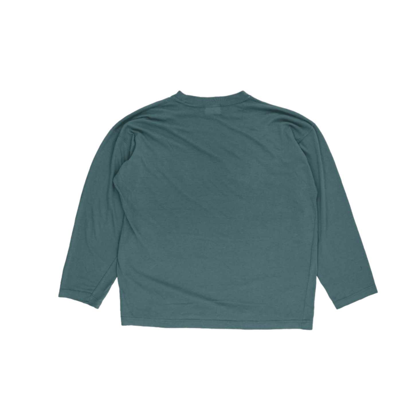 Naf Naf Vintage Teal Floral Patch Long Sleeve T-Shirt Size M Cotton