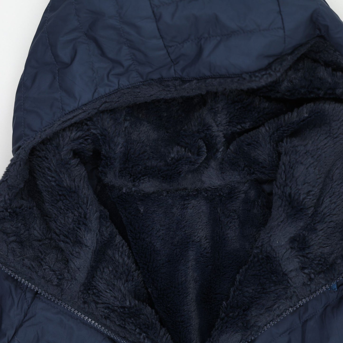 The North Face Navy Hooded Fleece Lined Parka Medium Polyester Outer