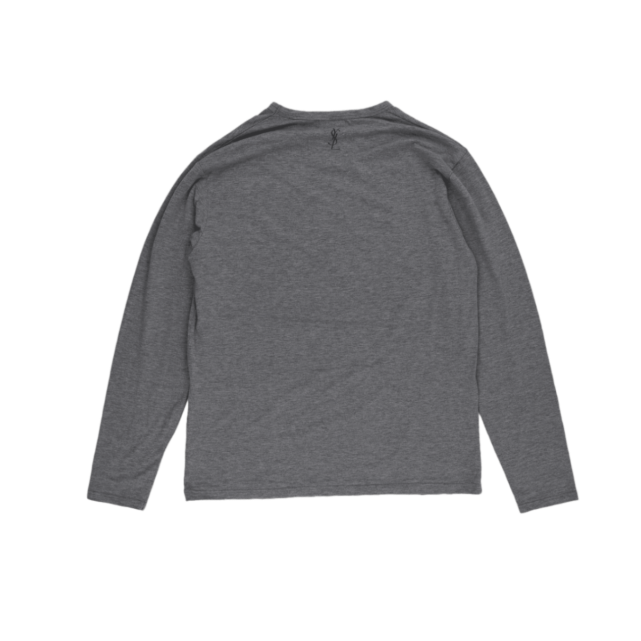 Yves Saint Laurent Grey Long Sleeve T-Shirt Men's Size M Cotton Crew Neck