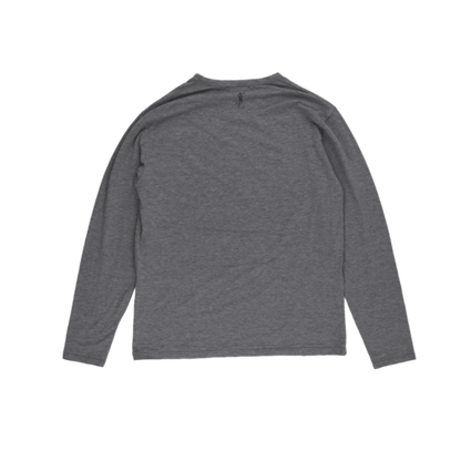 Yves Saint Laurent Grey Long Sleeve T-Shirt Men's Size M Cotton Crew Neck