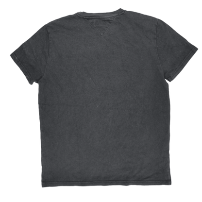 Tommy Jeans Black Cotton Crew Neck T-Shirt for Men Size Medium