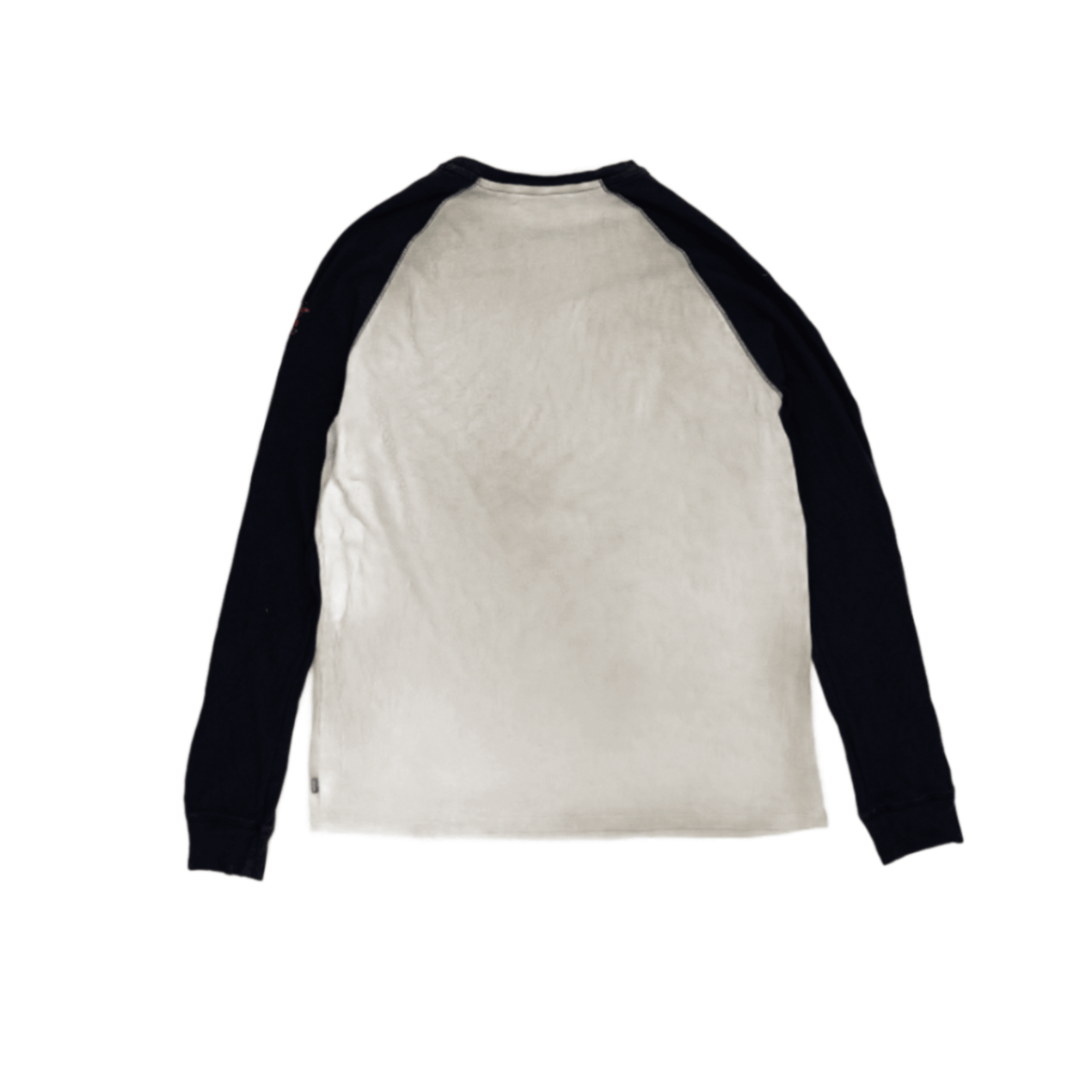 Levi's Skull & Rose Graphic Raglan Long Sleeve T-Shirt Beige Black XL 60% Cotton 40% Polyester