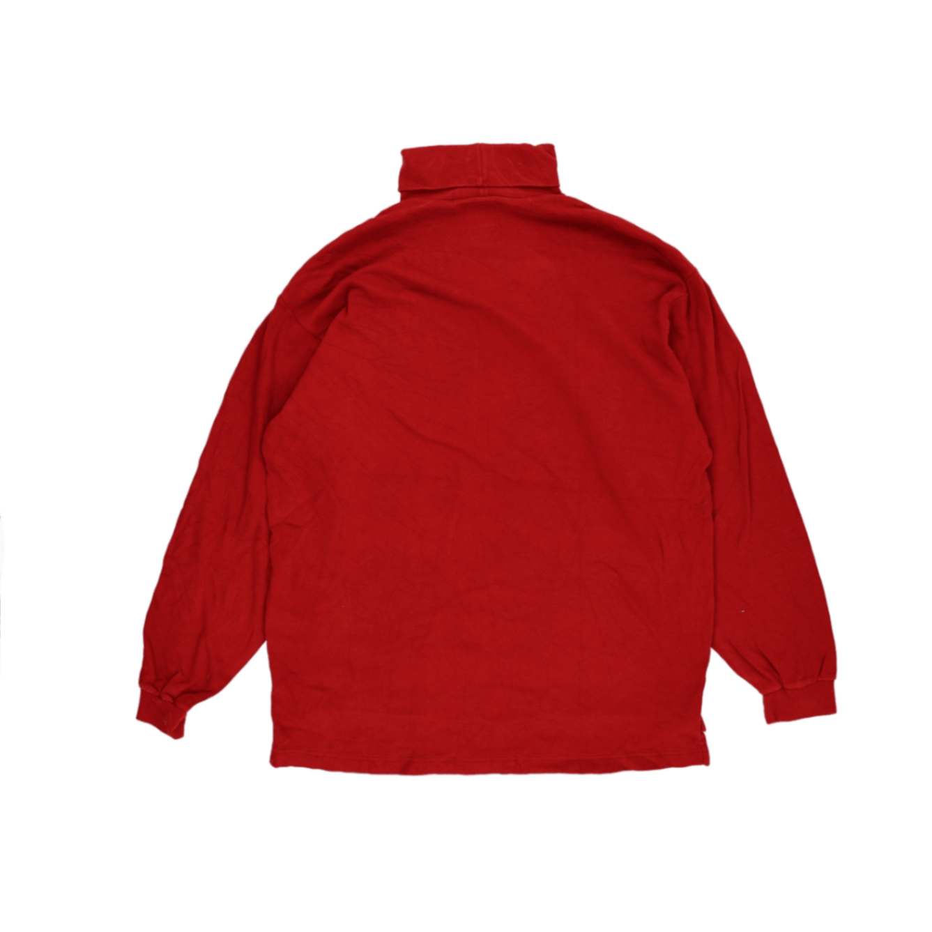 Nike Vintage Red Cotton Roll Neck T-Shirt Large