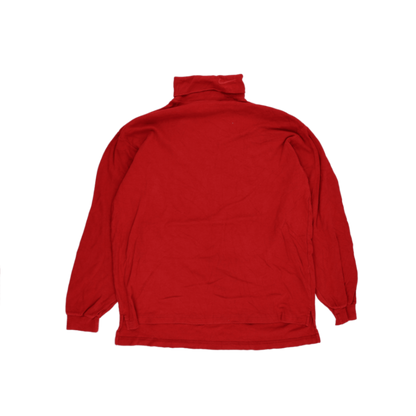 Nike Vintage Red Cotton Roll Neck T-Shirt Large