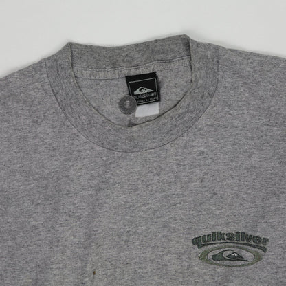 Quiksilver Vintage Grey T-Shirt XL Cotton Crew Neck Casual Men's Clothing