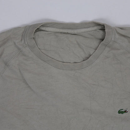 Lacoste Men's Grey Long Sleeve Crew Neck T-Shirt Large Cotton