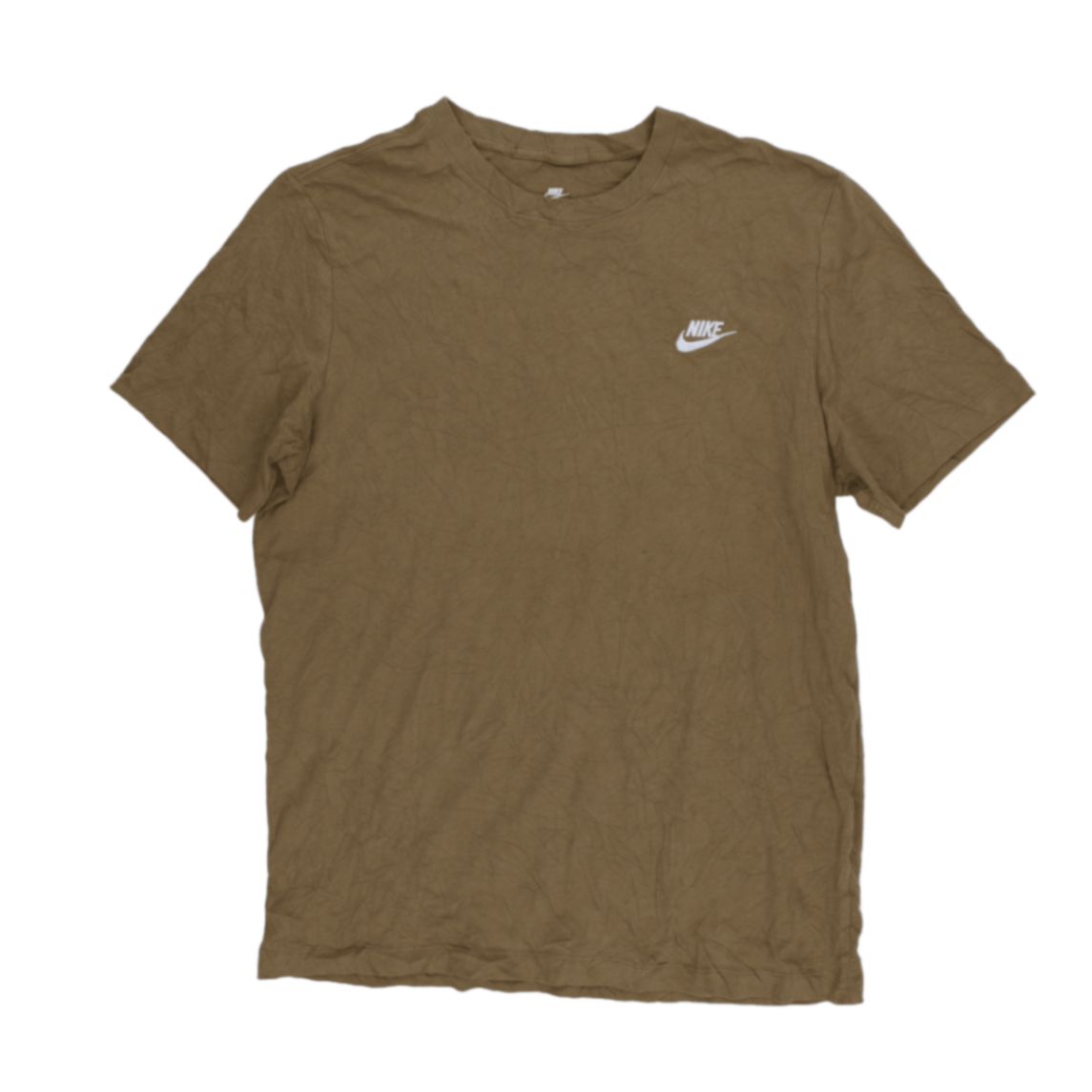 Nike Olive Green Crew Neck Cotton T-Shirt Medium